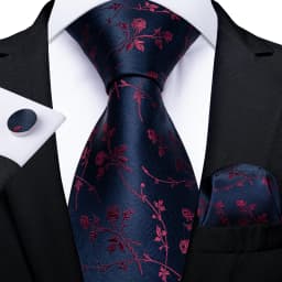 New Classic Men's Ties 8cm Blue Plaid Dot Striped Business Necktie Handkerchief Wedding Party Tie Set Gravatas DiBanGu