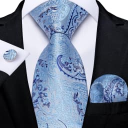 New Classic Men's Ties 8cm Blue Plaid Dot Striped Business Necktie Handkerchief Wedding Party Tie Set Gravatas DiBanGu