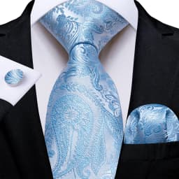 New Classic Men's Ties 8cm Blue Plaid Dot Striped Business Necktie Handkerchief Wedding Party Tie Set Gravatas DiBanGu