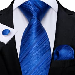 New Classic Men's Ties 8cm Blue Plaid Dot Striped Business Necktie Handkerchief Wedding Party Tie Set Gravatas DiBanGu