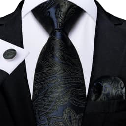 New Classic Men's Ties 8cm Blue Plaid Dot Striped Business Necktie Handkerchief Wedding Party Tie Set Gravatas DiBanGu