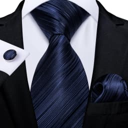 New Classic Men's Ties 8cm Blue Plaid Dot Striped Business Necktie Handkerchief Wedding Party Tie Set Gravatas DiBanGu