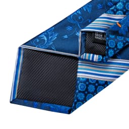 New Classic Men's Ties 8cm Blue Plaid Dot Striped Business Necktie Handkerchief Wedding Party Tie Set Gravatas DiBanGu