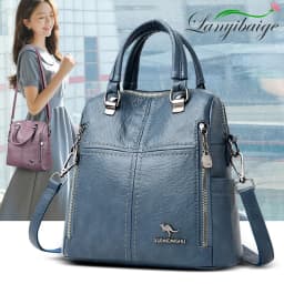 Designer Leather Luxury Handbags Multifunction Women's Shoulder Bag 2026 Travel Backpack Mochila Feminina Sac for Stylish Women