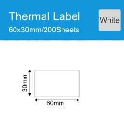 DEONTGER Thermal White Synthetic Labels Paper 10 Rolls for P1/DP23/DP30 Adhensive Scratchproof Waterproof Tear Resistant Sticker