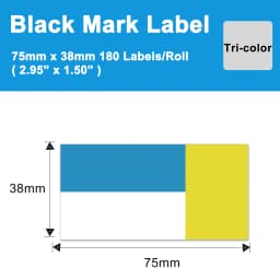 DEONTGER Thermal White Synthetic Labels Paper 10 Rolls for P1/DP23/DP30 Adhensive Scratchproof Waterproof Tear Resistant Sticker
