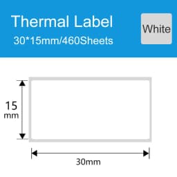 DEONTGER Thermal White Synthetic Labels Paper 10 Rolls for P1/DP23/DP30 Adhensive Scratchproof Waterproof Tear Resistant Sticker