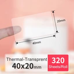 DEONTGER Thermal White Synthetic Labels Paper 10 Rolls for P1/DP23/DP30 Adhensive Scratchproof Waterproof Tear Resistant Sticker