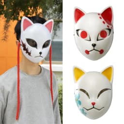 Anime Demon Kimetsu No Yaiba Tanjirou Sabito Makomo Cosplay Masks Halloween Costumes Accessories Party Props Gifts