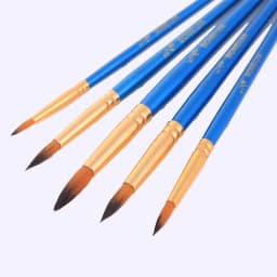 5Pcs Paint Brushes Set Nylon Painting Brush Short Rod Oil Acrylic Brush Watercolor Pen High Quality Professional Art Supplies