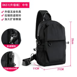 MOYYI Sling Bag for Men, Waterproof Nylon Chest Bag with Adjustable Strap, Anti theft Sport Travel Crossbody Bag