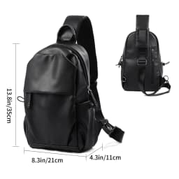 MOYYI Sling Bag for Men, Waterproof Nylon Chest Bag with Adjustable Strap, Anti theft Sport Travel Crossbody Bag