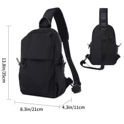 MOYYI Sling Bag for Men, Waterproof Nylon Chest Bag with Adjustable Strap, Anti theft Sport Travel Crossbody Bag