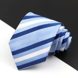 Fashion Men's Business Tie Classic 8CM Stripe Plaid Polyester Jacquard Necktie Red Blue Black High Quality Daily Wear Cravat
