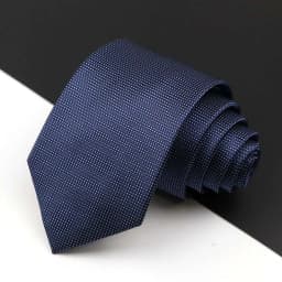 Fashion Men's Business Tie Classic 8CM Stripe Plaid Polyester Jacquard Necktie Red Blue Black High Quality Daily Wear Cravat