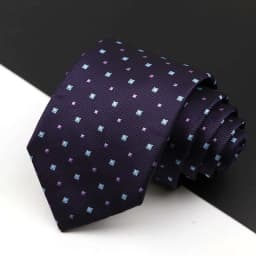 Fashion Men's Business Tie Classic 8CM Stripe Plaid Polyester Jacquard Necktie Red Blue Black High Quality Daily Wear Cravat