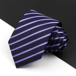 Fashion Men's Business Tie Classic 8CM Stripe Plaid Polyester Jacquard Necktie Red Blue Black High Quality Daily Wear Cravat
