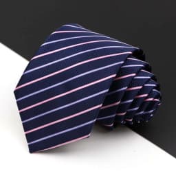 Fashion Men's Business Tie Classic 8CM Stripe Plaid Polyester Jacquard Necktie Red Blue Black High Quality Daily Wear Cravat