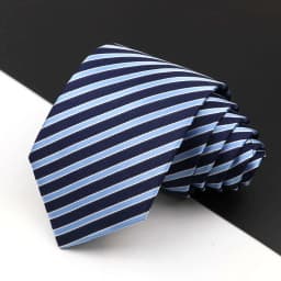 Fashion Men's Business Tie Classic 8CM Stripe Plaid Polyester Jacquard Necktie Red Blue Black High Quality Daily Wear Cravat