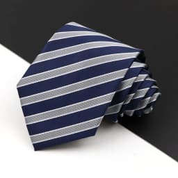 Fashion Men's Business Tie Classic 8CM Stripe Plaid Polyester Jacquard Necktie Red Blue Black High Quality Daily Wear Cravat