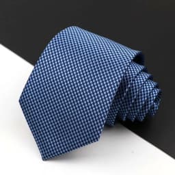 Fashion Men's Business Tie Classic 8CM Stripe Plaid Polyester Jacquard Necktie Red Blue Black High Quality Daily Wear Cravat