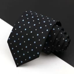 Fashion Men's Business Tie Classic 8CM Stripe Plaid Polyester Jacquard Necktie Red Blue Black High Quality Daily Wear Cravat