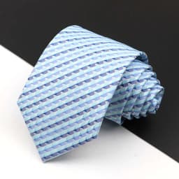 Fashion Men's Business Tie Classic 8CM Stripe Plaid Polyester Jacquard Necktie Red Blue Black High Quality Daily Wear Cravat