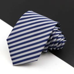 Fashion Men's Business Tie Classic 8CM Stripe Plaid Polyester Jacquard Necktie Red Blue Black High Quality Daily Wear Cravat