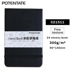 POTENTATE 300gsm 24 Sheets Watercolor Hand Account Book/Pad/Paper Sketch Notebook Water Color Handbook Art Drawing Book/Paper