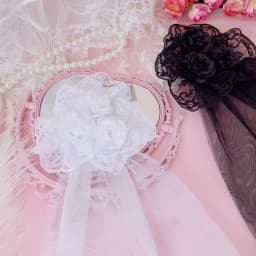 Japanese Lolita Hair Accessories Rose Hairpin Lace Veil Side Clip Lolita Veil