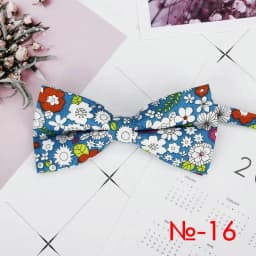 Mens Floral Bow Tie Flexible Bowtie Smooth Necktie Soft Cotton Butterfly Decorative Pattern Dot Flower Print Bow Ties