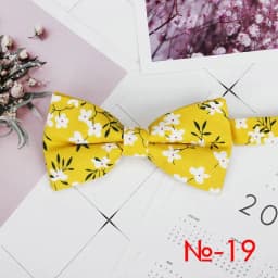 Mens Floral Bow Tie Flexible Bowtie Smooth Necktie Soft Cotton Butterfly Decorative Pattern Dot Flower Print Bow Ties