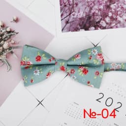 Mens Floral Bow Tie Flexible Bowtie Smooth Necktie Soft Cotton Butterfly Decorative Pattern Dot Flower Print Bow Ties