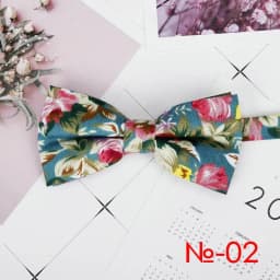 Mens Floral Bow Tie Flexible Bowtie Smooth Necktie Soft Cotton Butterfly Decorative Pattern Dot Flower Print Bow Ties