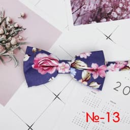 Mens Floral Bow Tie Flexible Bowtie Smooth Necktie Soft Cotton Butterfly Decorative Pattern Dot Flower Print Bow Ties