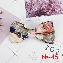 Mens Floral Bow Tie Flexible Bowtie Smooth Necktie Soft Cotton Butterfly Decorative Pattern Dot Flower Print Bow Ties