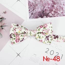 Mens Floral Bow Tie Flexible Bowtie Smooth Necktie Soft Cotton Butterfly Decorative Pattern Dot Flower Print Bow Ties