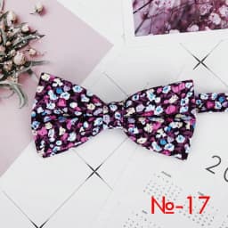 Mens Floral Bow Tie Flexible Bowtie Smooth Necktie Soft Cotton Butterfly Decorative Pattern Dot Flower Print Bow Ties