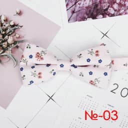 Mens Floral Bow Tie Flexible Bowtie Smooth Necktie Soft Cotton Butterfly Decorative Pattern Dot Flower Print Bow Ties