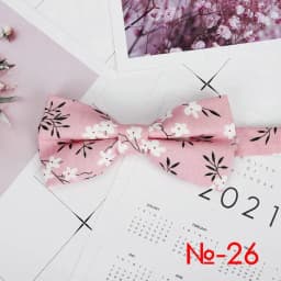 Mens Floral Bow Tie Flexible Bowtie Smooth Necktie Soft Cotton Butterfly Decorative Pattern Dot Flower Print Bow Ties
