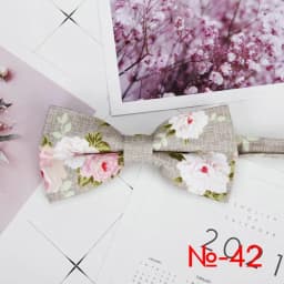 Mens Floral Bow Tie Flexible Bowtie Smooth Necktie Soft Cotton Butterfly Decorative Pattern Dot Flower Print Bow Ties