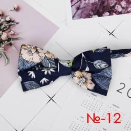 Mens Floral Bow Tie Flexible Bowtie Smooth Necktie Soft Cotton Butterfly Decorative Pattern Dot Flower Print Bow Ties