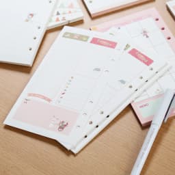 Sharkbang 40 Sheets A5 A6 Loose Notebook Refill Spiral Binder Index Inside Page Monthly Weekly To Do List Paper Stationery