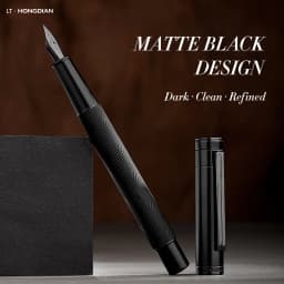 LT Hongdian Black Forest Pro 1861 Matte Fountain Pen Engravable Business Elite Gift Rollerball Calligraphy Set German Design