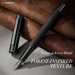 LT Hongdian Black Forest Pro 1861 Matte Fountain Pen Engravable Business Elite Gift Rollerball Calligraphy Set German Design