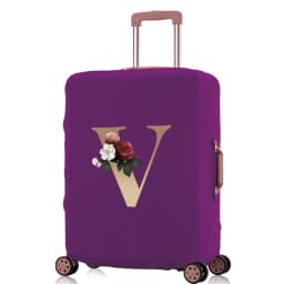 Luggage Protective Cover  Elastic for 18-32 Suitcase Trolley Baggage Travel Bag  Dust Covers Suitcase Case  Gold Lettern Pattern