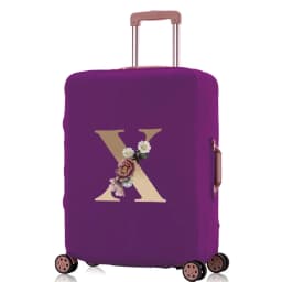 Luggage Protective Cover  Elastic for 18-32 Suitcase Trolley Baggage Travel Bag  Dust Covers Suitcase Case  Gold Lettern Pattern
