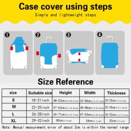 Luggage Protective Cover  Elastic for 18-32 Suitcase Trolley Baggage Travel Bag  Dust Covers Suitcase Case  Gold Lettern Pattern