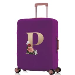 Luggage Protective Cover  Elastic for 18-32 Suitcase Trolley Baggage Travel Bag  Dust Covers Suitcase Case  Gold Lettern Pattern
