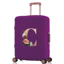 Luggage Protective Cover  Elastic for 18-32 Suitcase Trolley Baggage Travel Bag  Dust Covers Suitcase Case  Gold Lettern Pattern